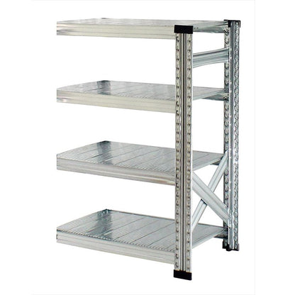 《メタルシステム：SUPER123》 スチールシェルフ 幅67.7x高さ91.7x奥行32.0(cm) 4段  セミタイプ（連結用）