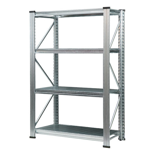《メタルシステム：UNIRACK》 スチールシェルフ 幅97.0x高さ136.6x奥行42.7(cm) 4段