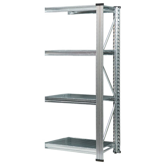 《メタルシステム：UNIRACK》 スチールシェルフ 幅67.0x高さ136.6x奥行42.7(cm) 4段  セミタイプ（連結用）